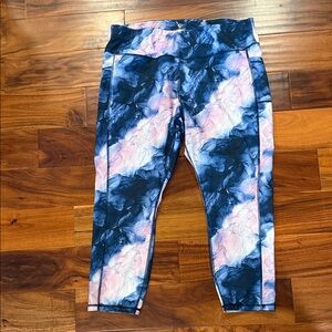 3x Women's Plus Size workout pants pink blue